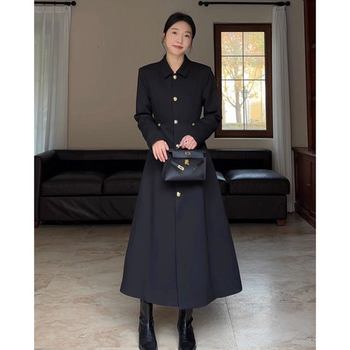 2025冬季新款大码长款收腰风衣羽绒服外套冬韩系过膝大衣女