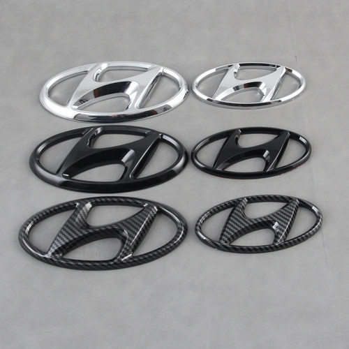 适用于现代飞思胜达格锐格越酷派前杠标机盖标中网标H标志后车标