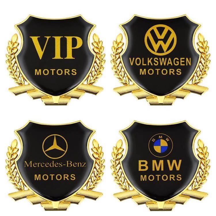 麦穗车贴3d立体金属车标装饰贴划痕遮盖车身创意个性带钻侧标贴纸