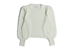 澳洲时尚 WITCHERY 全棉宽松灯笼长袖镂空女款圆领针织衫22081104