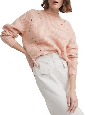 澳洲时尚WITCHERY宽松甜美羊毛马海毛混纺镂空毛衣22092904