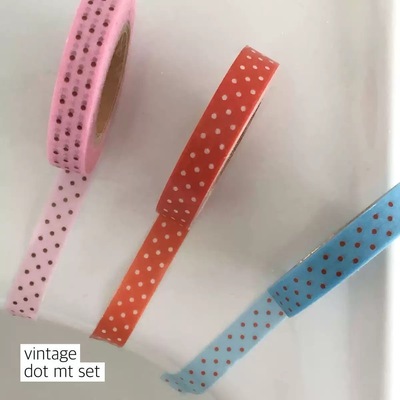 韩国trustmyvibe同款波点和纸胶带整卷韩系手帐拼贴装饰素材贴纸