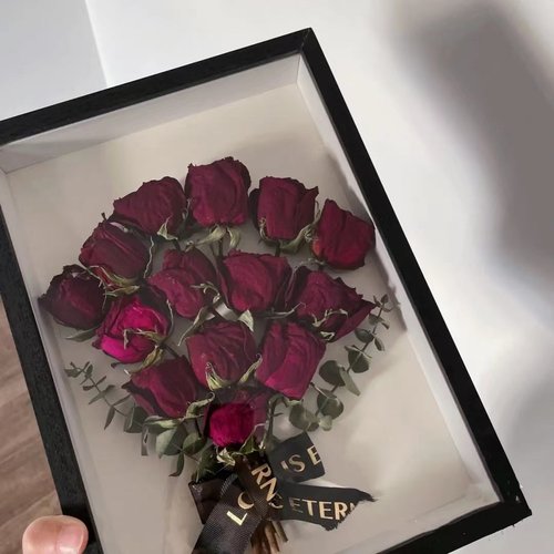 干花永生玫瑰相框diy手工材料