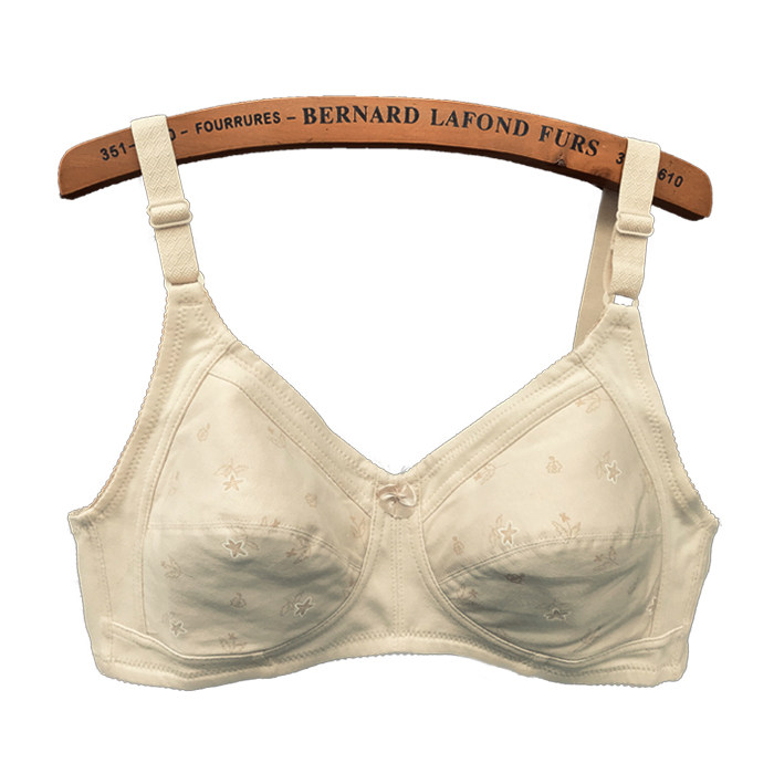 珍梦文胸中老年人纯棉薄棉杯简约无钢圈吸汗全面内衣妈妈大码胸罩