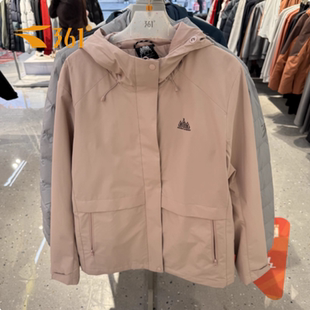 361度女式风衣外套绒里保暖户外运动上衣2026春季新品562613602S