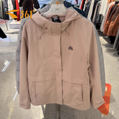 361度女式风衣外套绒里保暖户外运动上衣2026春季新品562613602S