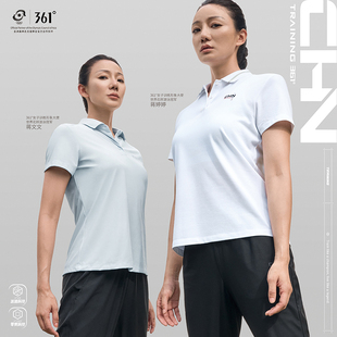 361度短袖t恤女式翻领冰感透气半袖polo衫上衣夏季新品562524003A