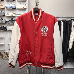 新年款361度男立领外套绒里保暖棒球服夹克上衣春季新品552619607