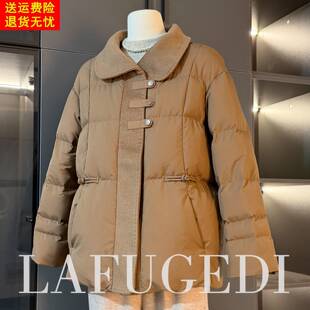 中年妈妈冬季羽绒服2025新款中老年女装冬装白鸭绒面包服保暖外套