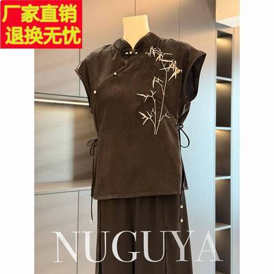 新中式国风妈妈装套装女短袖2025年夏装新款气质百搭中年人两件套