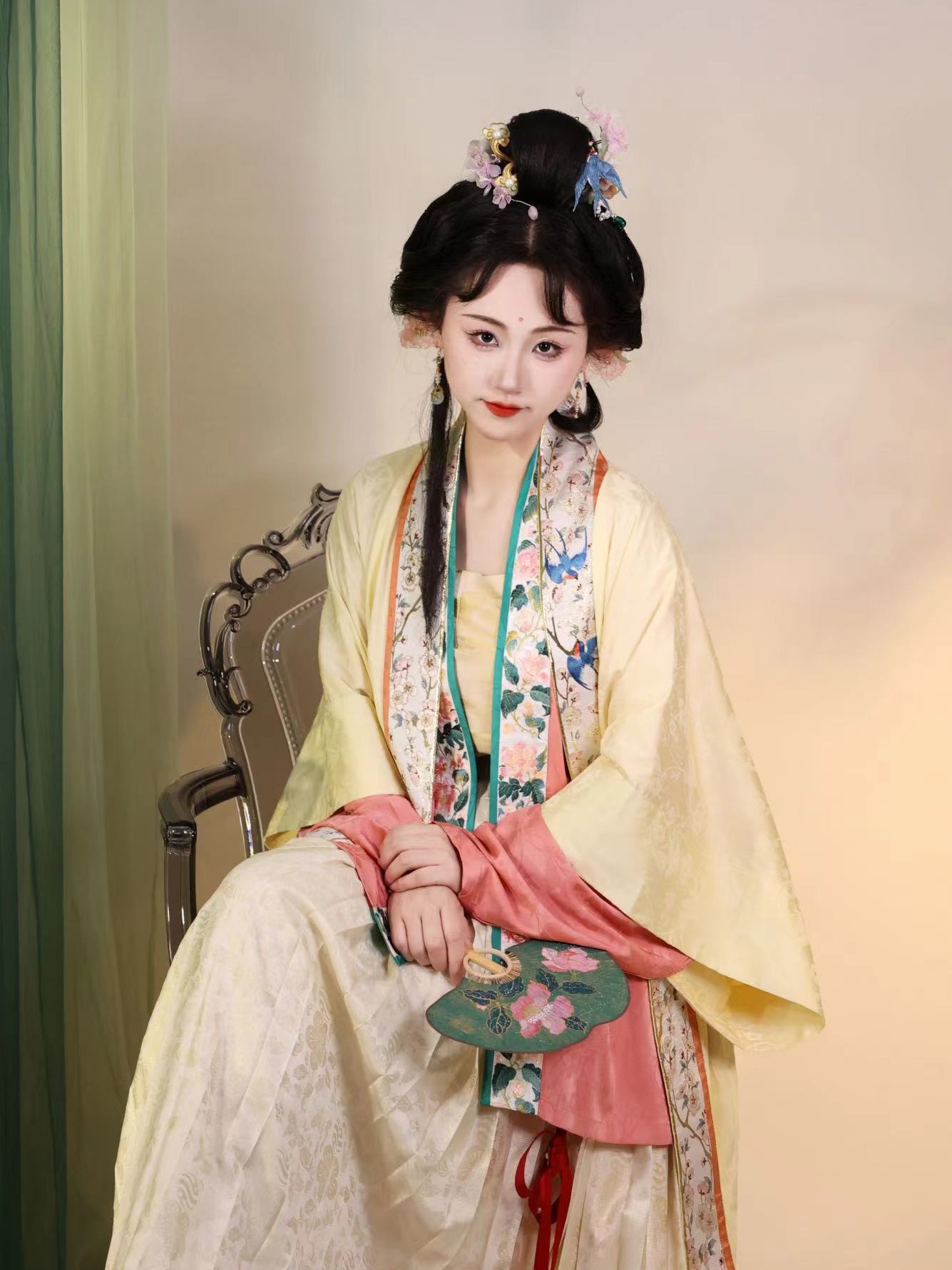 【现货汉服】公卿*杏林春燕 飞机袖 褶裙 长干寺 宋制汉服 女装/女士精品 汉服半身裙 原图主图