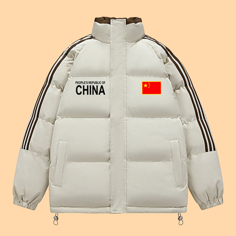 中国国家队运动训练队服加厚保暖羽绒棉外套冬季男士休闲防风棉袄