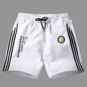 健身训练跑步半截中裤 国米足球运动短裤 透气五分裤 2025夏季 男士