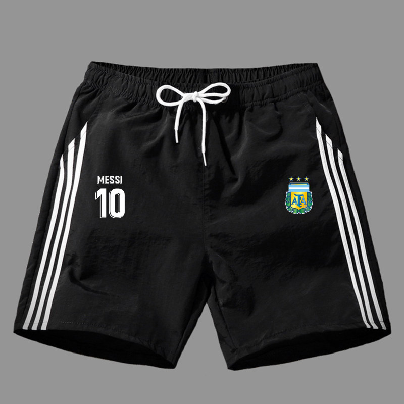 2024夏季欧冠阿根廷10号足球运动男女宽松速干透气想三分裤