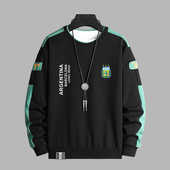 体恤男百搭青年上衣圆领 长袖 春秋季 阿根廷速干运动t恤休闲时尚