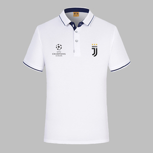 欧冠足球Juventus尤文图斯尤文球衣T恤C罗球迷立领短袖体恤