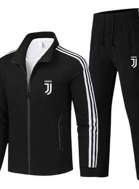 男春秋2026欧冠足球服尤文图斯C罗拉链运动服训练跑步休闲服套装