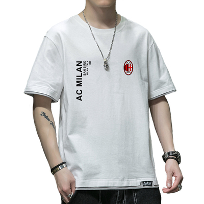 欧冠意甲AC米兰足球队纪念版T恤