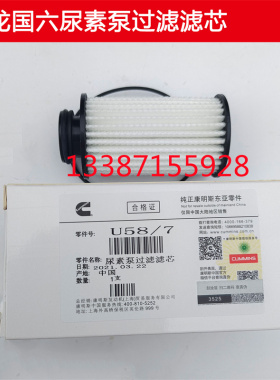 适用天龙旗舰KX国六天龙KL465计量泵尿素泵过滤滤芯U58/7