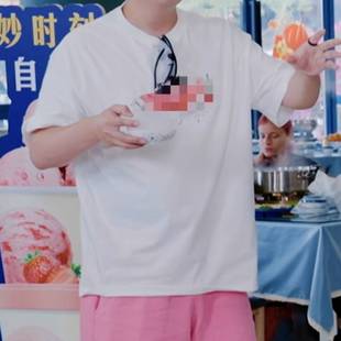 圆领印花上衣短裤 原版 t恤夏季 五哈哈哈哈哈5陈赫同款 男衣服潮 短袖