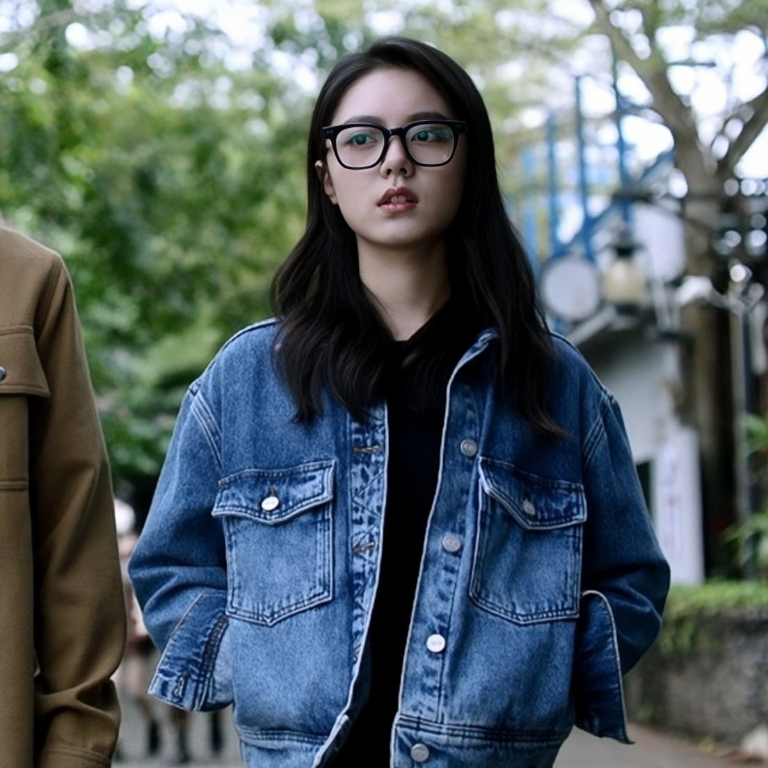 原版少年派2赵今麦林妙妙同款夹克牛仔外套翻领拼接口袋女衣服潮