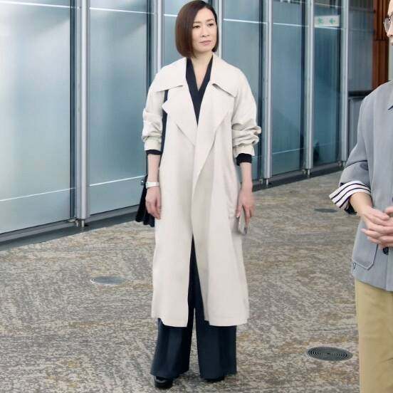 原版新闻女王2余诗曼文慧心同款风衣外套翻领中长款大衣女衣服潮