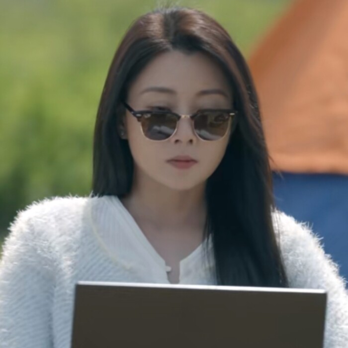 原版小夫妻殷桃车莉同款太阳眼镜男女ins方框复古欧美气质墨镜潮