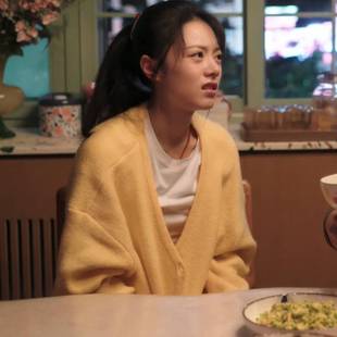原版 外套上衣潮 樱桃琥珀赵今麦林其乐同款 毛衣女衣服v领针织衫