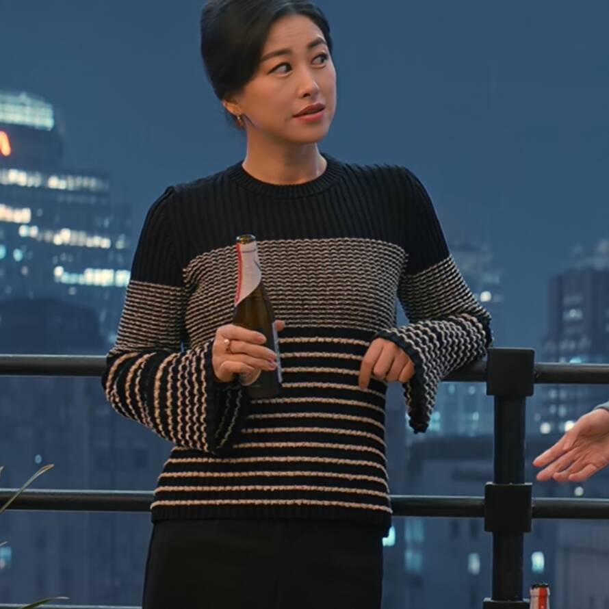 他为什么依然单身朱珠同款针织衫