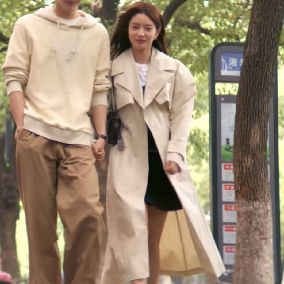 原版爱你徐若晗沈惜凡同款风衣外套春秋翻领中长款大衣女衣服潮