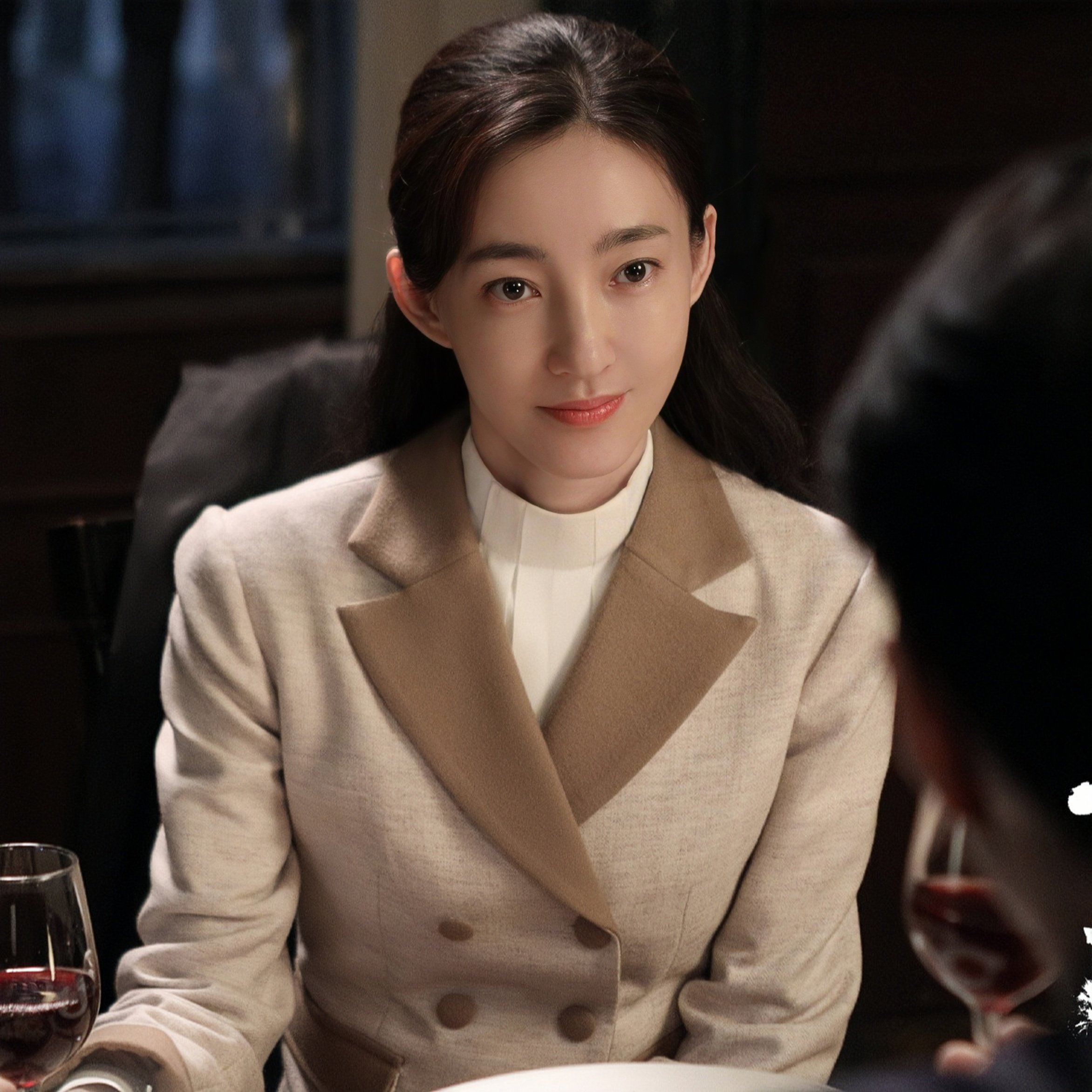 原版无间王丽坤花向雨同款西装外套翻领拼色商务西服上衣女衣服潮