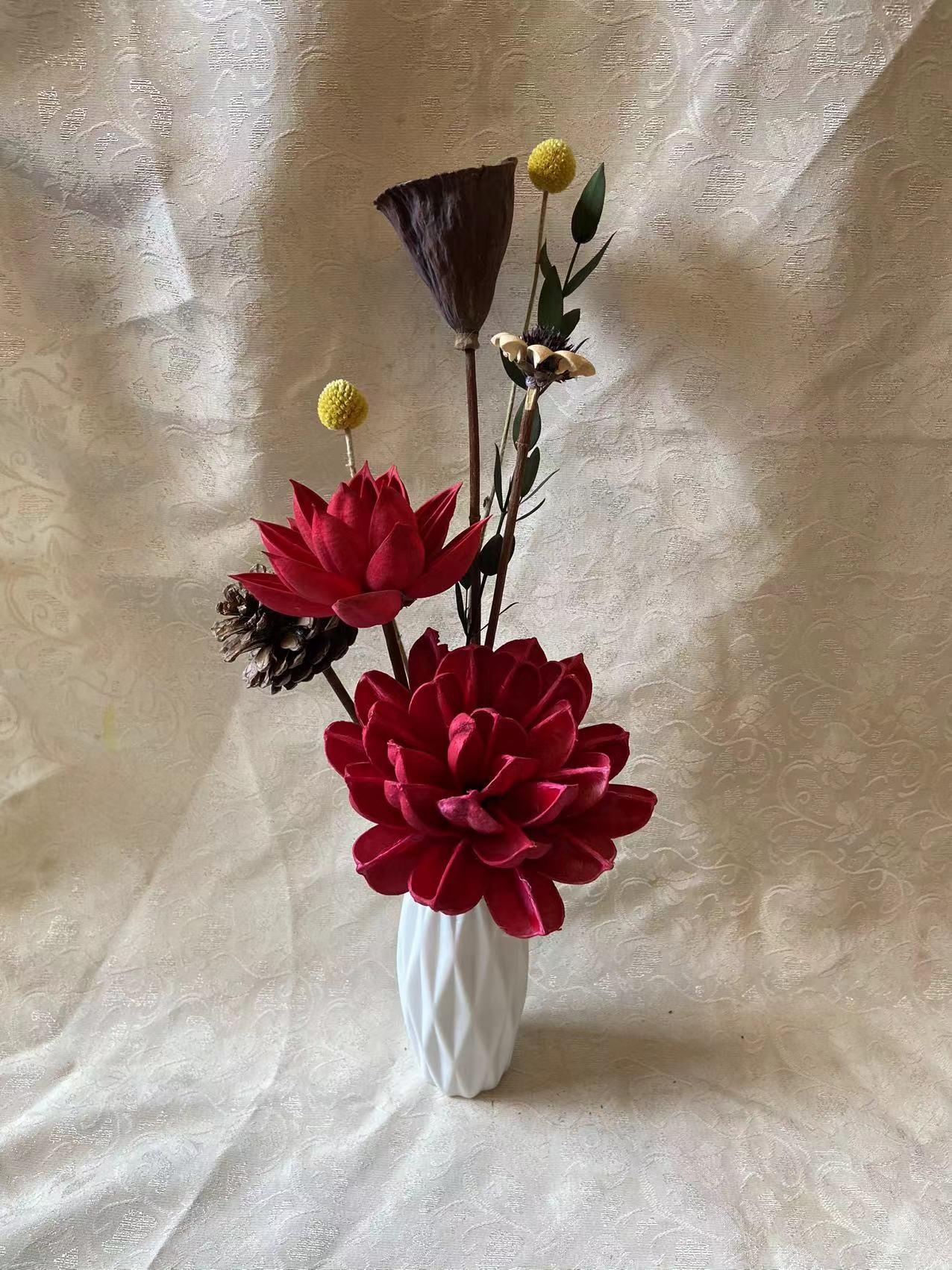 云南新品干花盆花 插花 家居装饰花瓶摆件 时尚简约