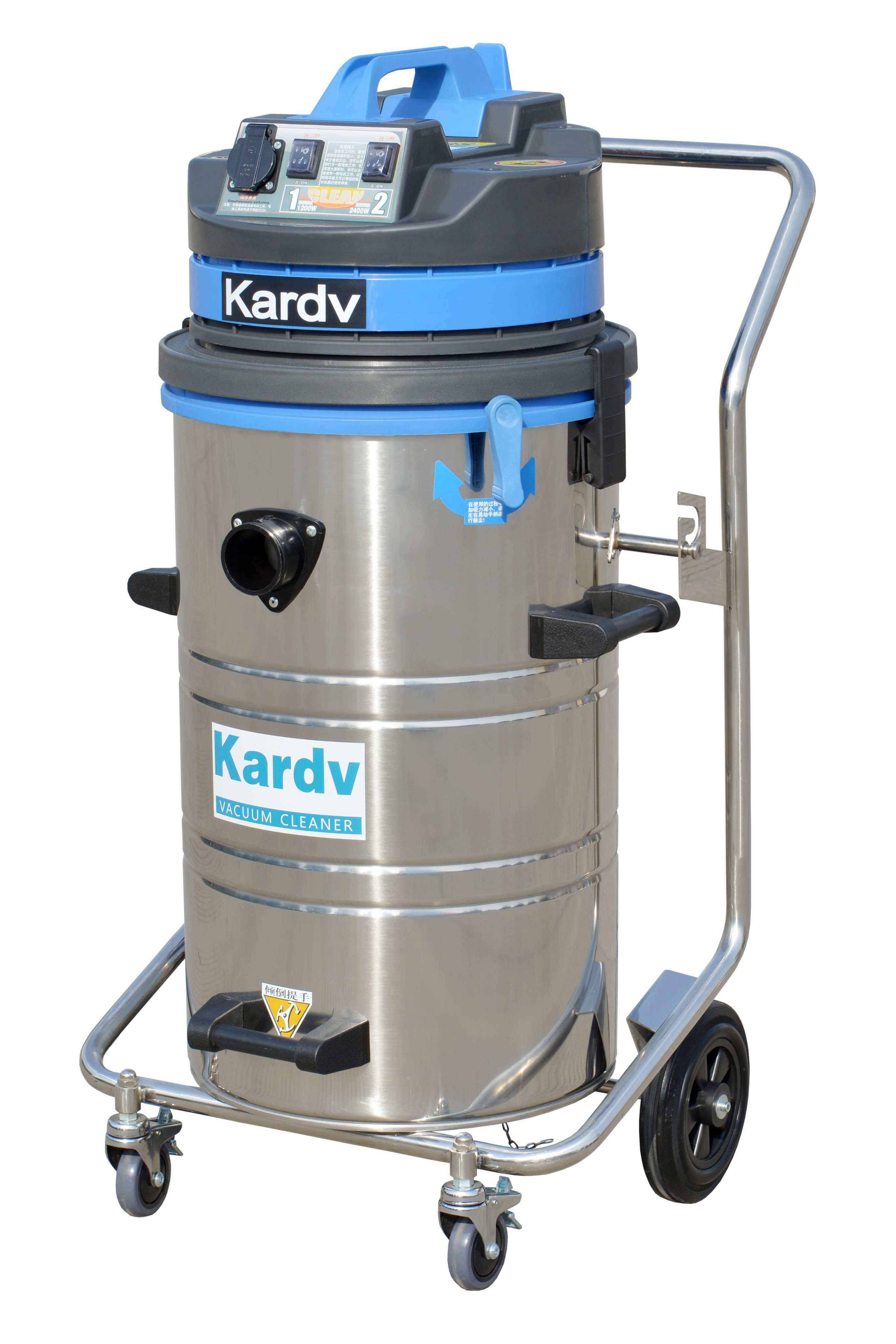 工厂车间用工业吸尘器吸粉尘铁屑金属粉末用2400w桶式干湿dl2078b