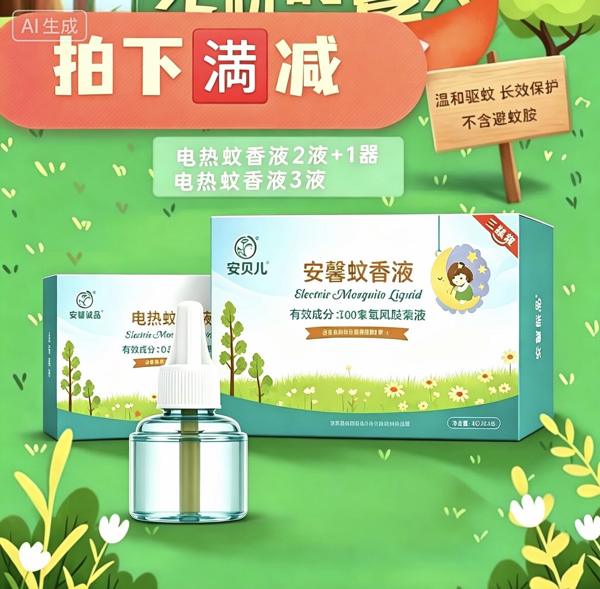 安馨诚品3瓶液无烟无味2瓶1器