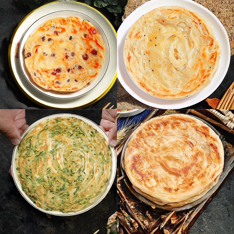 包邮原味椒盐香椿红豆山东素食手抓饼纯素煎饼面饼净素佛家纯素