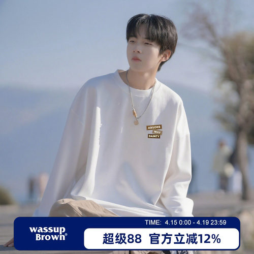 WASSUPBROWN长袖t恤打底衫