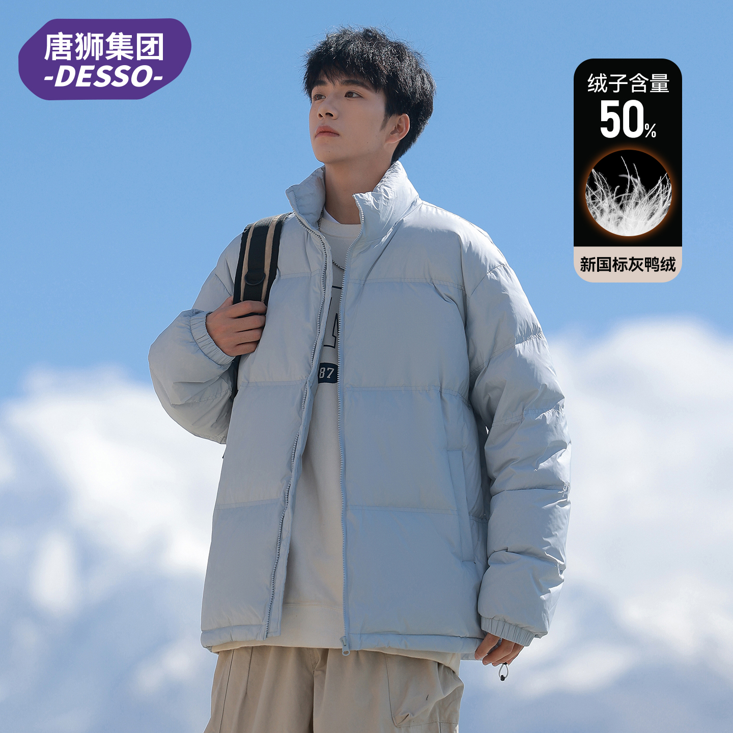 唐狮集团DESSO休闲立领羽绒服