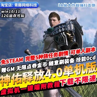 神佑释放V4.0单机版3D超强打击感可单人副本GM无限资源PC网游单机