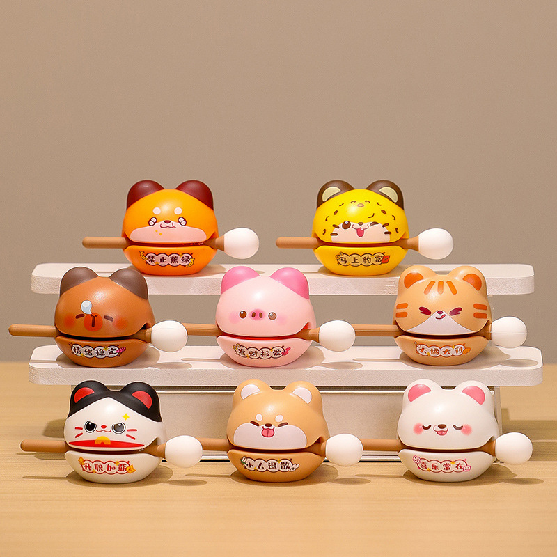 小木鱼摆件可爱创意解压办公室打工人静心装饰学生毕业季礼品