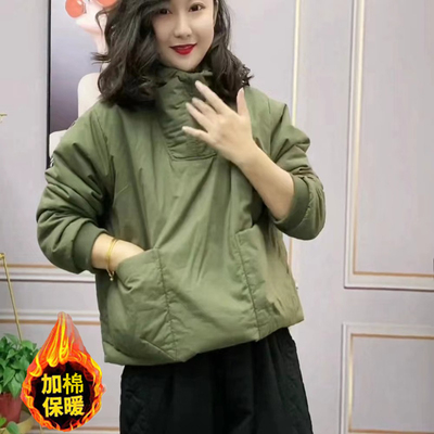 加棉加厚欧版宽松版连帽棉衣卫衣