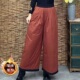 女洋气显瘦长腿保暖宽松百搭高腰长裤 冬季 加棉加厚棉裤 阔腿裤 新款
