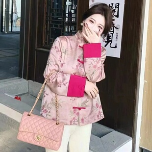 新国风中式2025春季新款复古盘扣四经绞罗之路花萝蝶恋花外套上衣