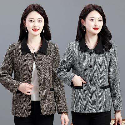 高档妈妈百搭时尚短款小香风外套