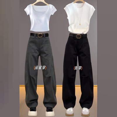 黑色弯刀牛仔裤女春秋季