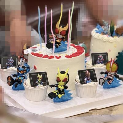 万代盒蛋TAMASHII BOXQ版假面骑士555空我歌查德蛋糕素材盲盒潮玩