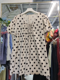 不退不换看好再拍宽松韩版波点A版连衣裙短