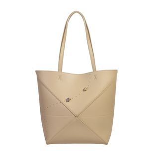 中号限定款Fold小众设计新款真皮折叠几何托特包BK-1053MK沙漠色