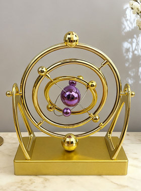 北欧创意地球仪摆件天体永动机