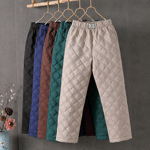 女冬羽绒棉裤新款中老年宽松大码显瘦高腰百搭直筒妈妈裤棉裤女