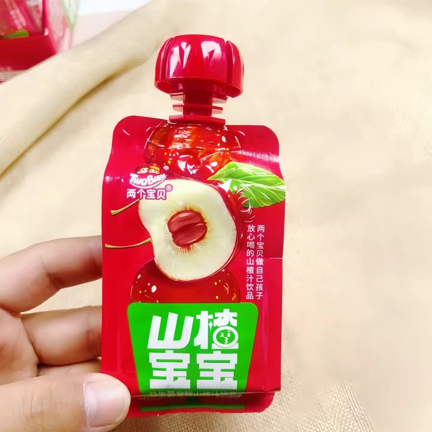 山楂两个宝贝山楂宝宝益生菌发酵山楂汁饮品饮料儿童饮料袋装零食